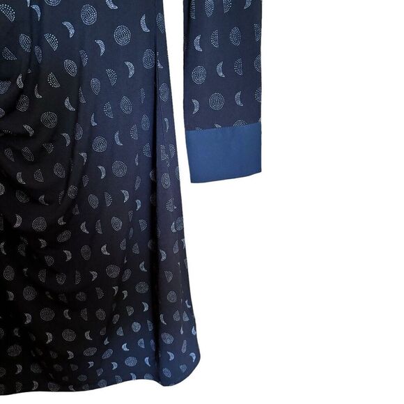 Modcloth Dress Womens Large Multicolor Moon Phases Print Peter Pan Collar - Picture 4 of 9